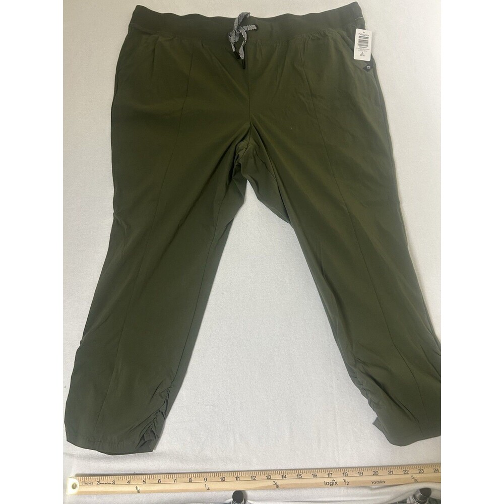 Torrid Women's Walking Pants Size 3X Green Elastic Waist Stretch NEW 283